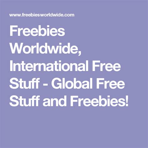freebies international|Freebies worldwide For All .